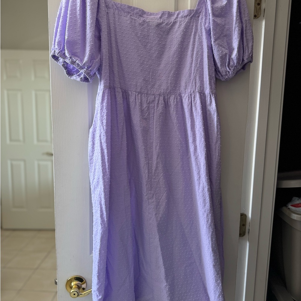 Lavender Puff Sleeve Dress